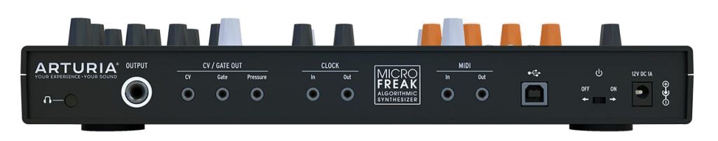 vista trasera del arturia microfreak